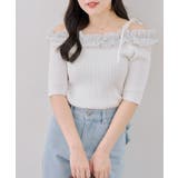 オフショルフリルニットプルオーバー | NICE CLAUP / OLIVE des OLIVE　OUTLET | 詳細画像2 