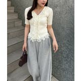 レース付カーディガン | NICE CLAUP / OLIVE des OLIVE OUTLET | 詳細画像5