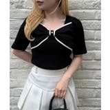 配色リボンプルオーバー | NICE CLAUP / OLIVE des OLIVE　OUTLET | 詳細画像1 