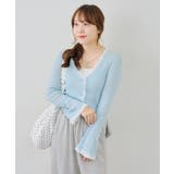 シアーリブレース付Vカーディガン | NICE CLAUP / OLIVE des OLIVE　OUTLET | 詳細画像11 
