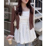 シアーリブレース付Vカーディガン | NICE CLAUP / OLIVE des OLIVE　OUTLET | 詳細画像1 