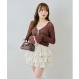 シアーリブレース付Vカーディガン | NICE CLAUP / OLIVE des OLIVE　OUTLET | 詳細画像21 