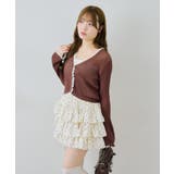 シアーリブレース付Vカーディガン | NICE CLAUP / OLIVE des OLIVE　OUTLET | 詳細画像22 