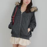 フードファー取外しジップパーカー | RMAF　NICE CLAUP / OLIVE des OLIVE | 詳細画像2 