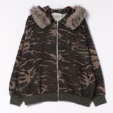 カモフラ | フードファー取外しジップパーカー | RMAF NICE CLAUP / OLIVE des OLIVE