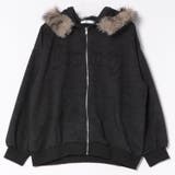 ブラック | フードファー取外しジップパーカー | RMAF NICE CLAUP / OLIVE des OLIVE