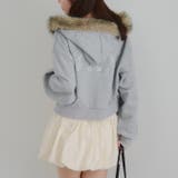 【セットアップ対応】ラインストーンロゴファー取外しパーカー | RMAF　NICE CLAUP / OLIVE des OLIVE | 詳細画像12 