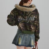 【セットアップ対応】ラインストーンロゴファー取外しパーカー | RMAF　NICE CLAUP / OLIVE des OLIVE | 詳細画像29 