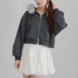 【セットアップ対応】ラインストーンロゴファー取外しパーカー | RMAF　NICE CLAUP / OLIVE des OLIVE | 詳細画像2 