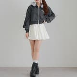 【セットアップ対応】ラインストーンロゴファー取外しパーカー | RMAF　NICE CLAUP / OLIVE des OLIVE | 詳細画像5 