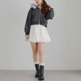 【セットアップ対応】ラインストーンロゴファー取外しパーカー | RMAF　NICE CLAUP / OLIVE des OLIVE | 詳細画像6 