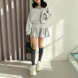 【セットアップ対応】丈の長さを選べる、レース使いジップアップパーカー | RMAF　NICE CLAUP / OLIVE des OLIVE | 詳細画像15 