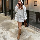 【セットアップ対応】丈の長さを選べる、レース使いジップアップパーカー | RMAF　NICE CLAUP / OLIVE des OLIVE | 詳細画像23 