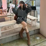 【セットアップ対応】丈の長さを選べる、レース使いジップアップパーカー | RMAF　NICE CLAUP / OLIVE des OLIVE | 詳細画像4 