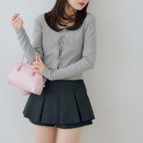 レースアップドッキング長袖Tシャツ | NICE CLAUP / OLIVE des OLIVE　OUTLET | 詳細画像3 