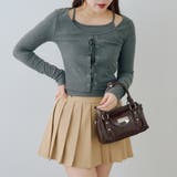 レースアップドッキング長袖Tシャツ | NICE CLAUP / OLIVE des OLIVE　OUTLET | 詳細画像15 