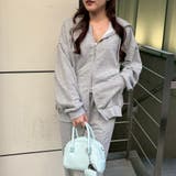 【セットアップ対応】キラキラスウェットジップパーカー | NICE CLAUP / OLIVE des OLIVE OUTLET | 詳細画像5