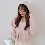 ピンク | 【セットアップ対応】レース付ジップパーカー | RMAF　NICE CLAUP / OLIVE des OLIVE