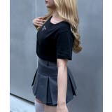 ラインストーンワンポイントTシャツ | NICE CLAUP / OLIVE des OLIVE　OUTLET | 詳細画像2 