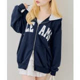 配色BIGロゴZIPパーカー | NICE CLAUP / OLIVE des OLIVE　OUTLET | 詳細画像11 