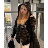 カモフラ | 配色BIGロゴZIPパーカー | NICE CLAUP / OLIVE des OLIVE　OUTLET