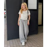 アソートラインストーンロゴ脇ギャザーTシャツ | NICE CLAUP / OLIVE des OLIVE　OUTLET | 詳細画像20 