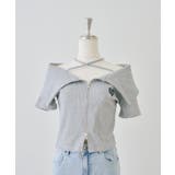 グレー | ラメテレコダブルジップトップス | NICE CLAUP / OLIVE des OLIVE　OUTLET