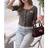 【セットアイテム】半袖カーディガン＆裾レースキャミ | NICE CLAUP / OLIVE des OLIVE　OUTLET | 詳細画像3 