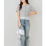 【セットアイテム】半袖カーディガン＆裾レースキャミ | NICE CLAUP / OLIVE des OLIVE　OUTLET | 詳細画像6 