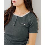 テレコ裾レースヘンリーTシャツ | NICE CLAUP / OLIVE des OLIVE　OUTLET | 詳細画像4 