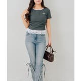テレコ裾レースヘンリーTシャツ | NICE CLAUP / OLIVE des OLIVE　OUTLET | 詳細画像7 