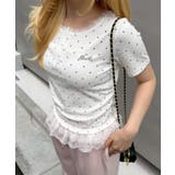 ドット | テレコ裾レースヘンリーTシャツ | NICE CLAUP / OLIVE des OLIVE　OUTLET