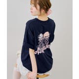 ネイビー | ベアーベアーTシャツ | NICE CLAUP / OLIVE des OLIVE　OUTLET