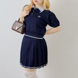 【セットアップ】ダブル衿ポロ&ミニプリーツスカート | NICE CLAUP / OLIVE des OLIVE　OUTLET | 詳細画像7 