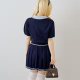 【セットアップ】ダブル衿ポロ&ミニプリーツスカート | NICE CLAUP / OLIVE des OLIVE　OUTLET | 詳細画像8 