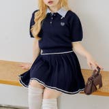 【セットアップ】ダブル衿ポロ&ミニプリーツスカート | NICE CLAUP / OLIVE des OLIVE　OUTLET | 詳細画像10 