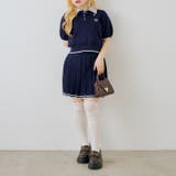 【セットアップ】ダブル衿ポロ&ミニプリーツスカート | NICE CLAUP / OLIVE des OLIVE　OUTLET | 詳細画像11 