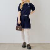 【セットアップ】ダブル衿ポロ&ミニプリーツスカート | NICE CLAUP / OLIVE des OLIVE　OUTLET | 詳細画像13 