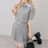 【セットアップ】ダブル衿ポロ&ミニプリーツスカート | NICE CLAUP / OLIVE des OLIVE　OUTLET | 詳細画像21 