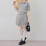 【セットアップ】ダブル衿ポロ&ミニプリーツスカート | NICE CLAUP / OLIVE des OLIVE　OUTLET | 詳細画像24 