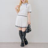 【セットアップ】ダブル衿ポロ&ミニプリーツスカート | NICE CLAUP / OLIVE des OLIVE　OUTLET | 詳細画像35 