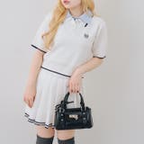 オフ | 【セットアップ】ダブル衿ポロ&ミニプリーツスカート | NICE CLAUP / OLIVE des OLIVE　OUTLET