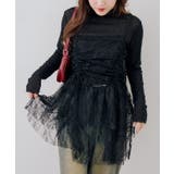 ブラック | 脇ギャザーチュニックワンピース | RMAF　NICE CLAUP / OLIVE des OLIVE