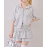 NICE CLAUP / OLIVE des OLIVE　OUTLET（ナイスクラップ） | 【ｾｯﾄｱｯﾌﾟ】半袖ｼﾞｯﾌﾟｽｳｪｯﾄ+ﾃｨｱｰﾄﾞﾐﾆｽｶｰﾄ