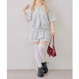 オートミール | 【セットアップ】半袖ジップスウェット+ティアードミニスカート | NICE CLAUP / OLIVE des OLIVE　OUTLET