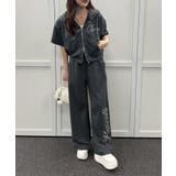 チャコール | 【セットアップ】キラキラパーカー空港コーデ | NICE CLAUP / OLIVE des OLIVE OUTLET