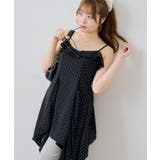 ブラック | ラッフルイレヘムキャミワンピース | NICE CLAUP / OLIVE des OLIVE OUTLET