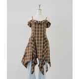 ブラウン | ラッフルイレヘムキャミワンピース | NICE CLAUP / OLIVE des OLIVE　OUTLET