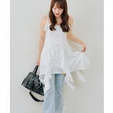アイボリー | ラッフルイレヘムキャミワンピース | NICE CLAUP / OLIVE des OLIVE　OUTLET