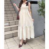 配色肩リボンシャーリングキャミワンピース | NICE CLAUP / OLIVE des OLIVE OUTLET | 詳細画像1